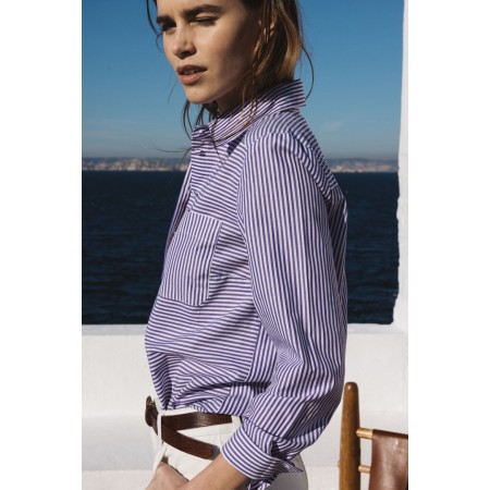 Ulysse shirt purple stripes pas cher