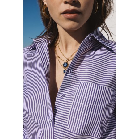 Ulysse shirt purple stripes pas cher