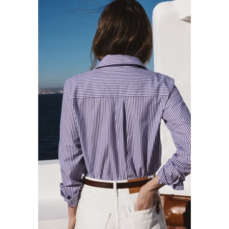 Ulysse shirt purple stripes pas cher