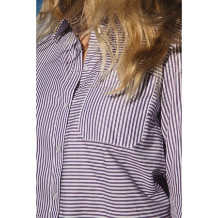 Ulysse shirt purple stripes pas cher