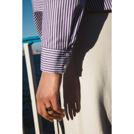 Ulysse shirt purple stripes pas cher