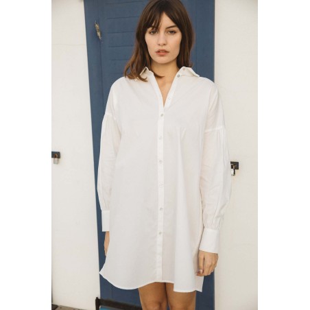 Natural white Voguer shirt dress acheter en ligne