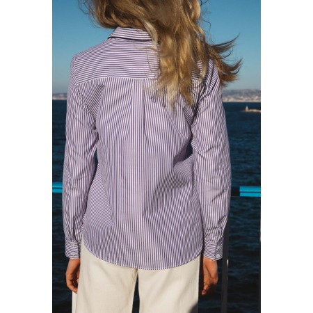 Ulysse shirt purple stripes pas cher