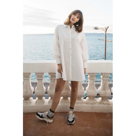 Natural white Voguer shirt dress acheter en ligne