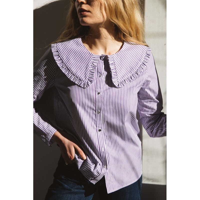 Gian shirt purple stripes commande en ligne