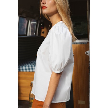 Exquisite natural white blouse shop