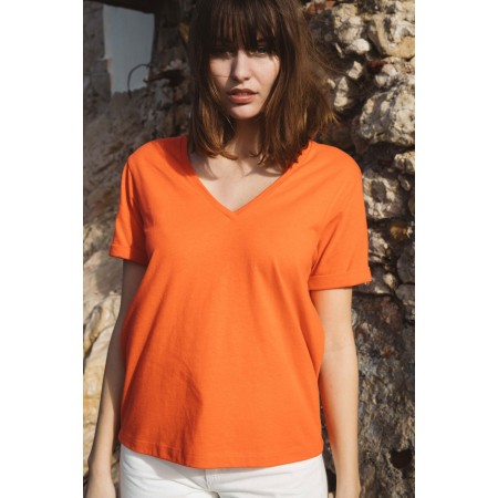 Orange-red Penélope t-shirt de votre