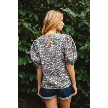 Exquisite blouse with flower love print pour bénéficier 