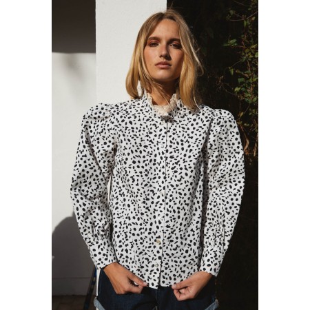 Chance black spotted print shirt Paris Déstockage Promo