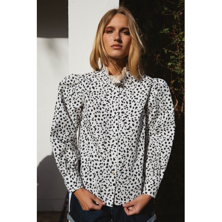 Chance black spotted print shirt Paris Déstockage Promo