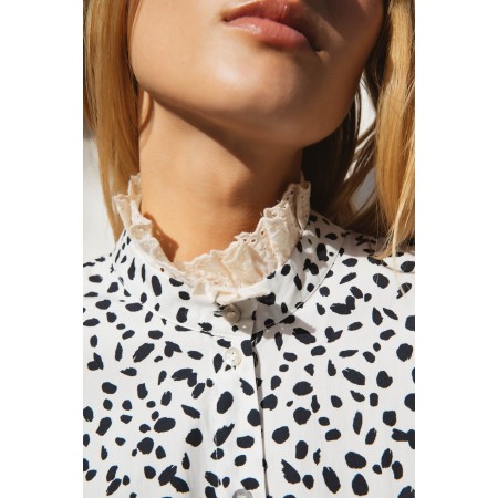 Chance black spotted print shirt Paris Déstockage Promo