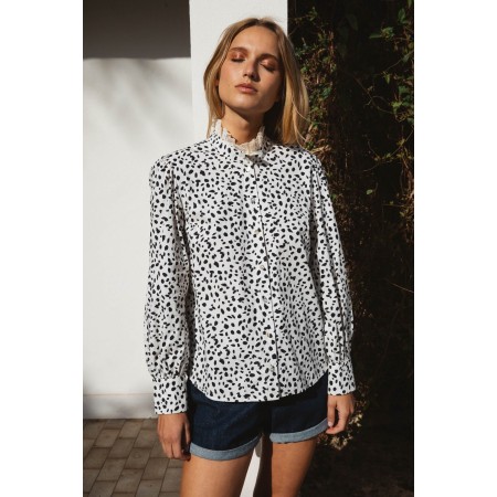 Chance black spotted print shirt Paris Déstockage Promo