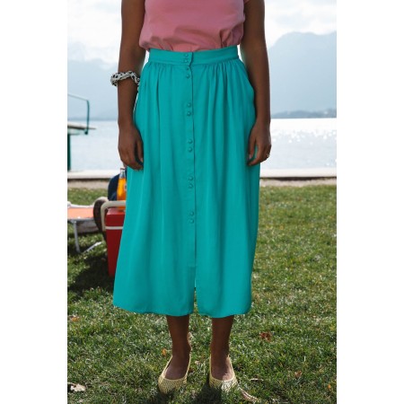 Turquoise Sally skirt basket pas cher