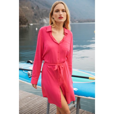 Fuchsia Brigitte dress les muscles