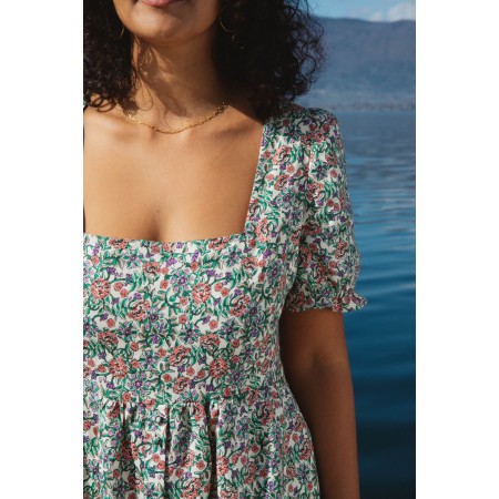 Calanque dress with flower love print de pas cher