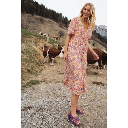 Victoire dress with solar flower print offre 