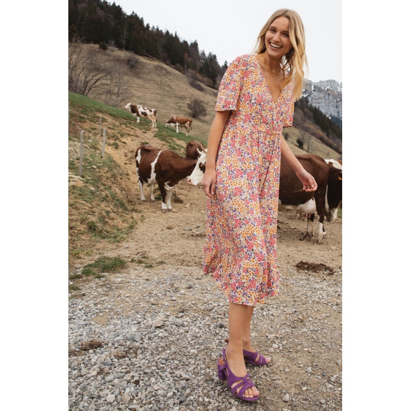 Victoire dress with solar flower print offre 