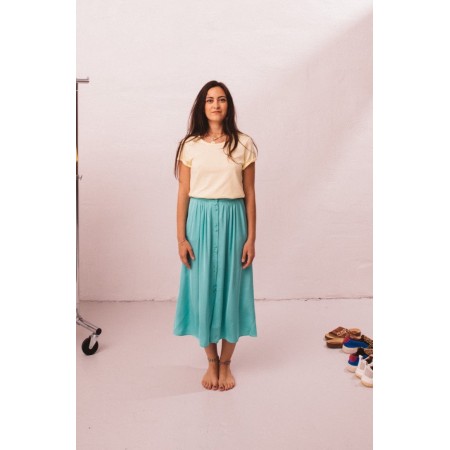 Turquoise Sally skirt basket pas cher