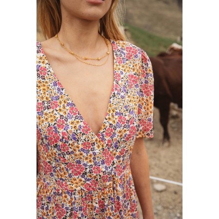 Victoire dress with solar flower print offre 