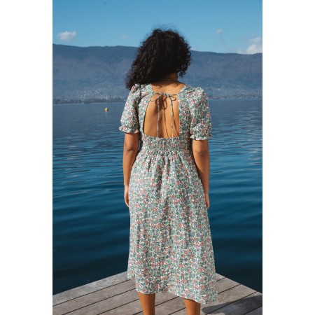 Calanque dress with flower love print de pas cher