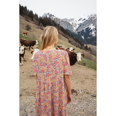 Victoire dress with solar flower print offre 