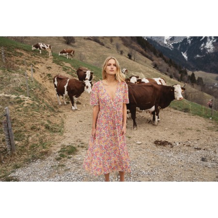 Victoire dress with solar flower print offre 