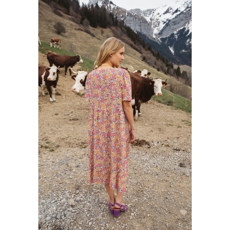 Victoire dress with solar flower print offre 