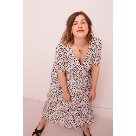 Victoire dress with black spotted print de la marque