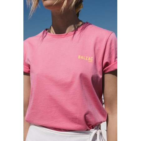 Balzac Paris pink and yellow t-shirt en linge