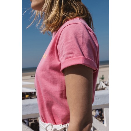 Balzac Paris pink and yellow t-shirt en linge