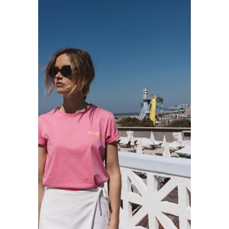 Balzac Paris pink and yellow t-shirt en linge