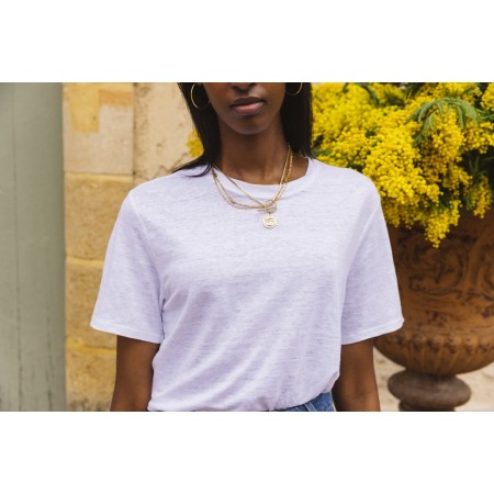 Natural white dazzled t-shirt prix