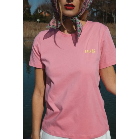 Balzac Paris pink and yellow t-shirt en linge