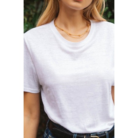 Natural white dazzled t-shirt prix