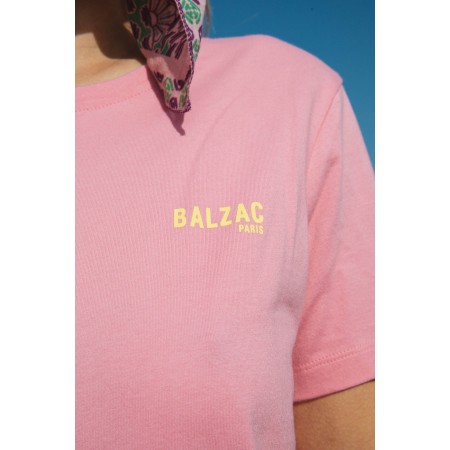 Balzac Paris pink and yellow t-shirt en linge