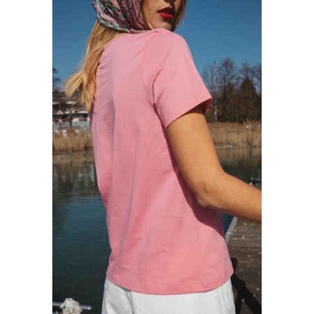 Balzac Paris pink and yellow t-shirt en linge