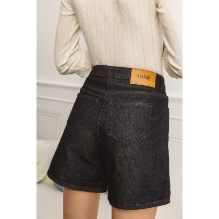 Maylone heather black denim shorts outlet