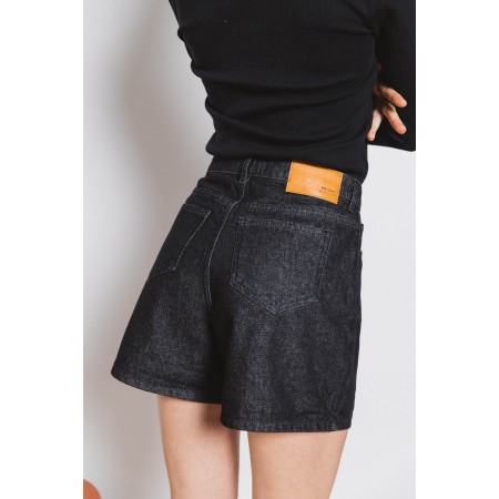 Maylone heather black denim shorts outlet