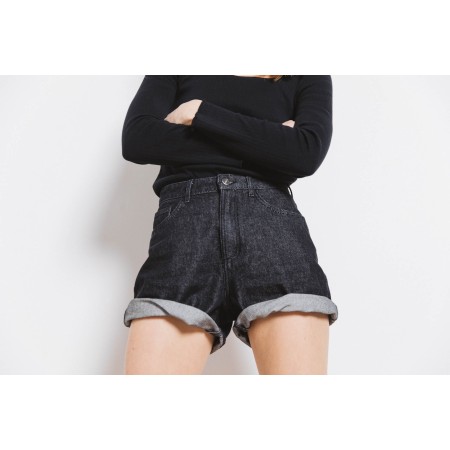 Maylone heather black denim shorts outlet