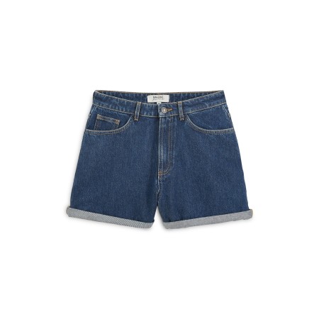 Maylone denim blue midi shorts Livraison rapide