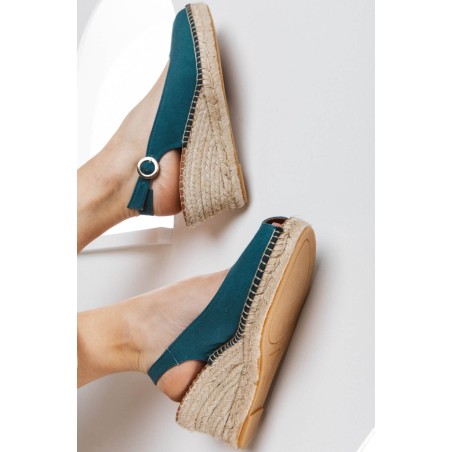 Manuela duck blue espadrilles pas cheres