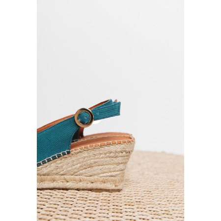 Manuela duck blue espadrilles pas cheres