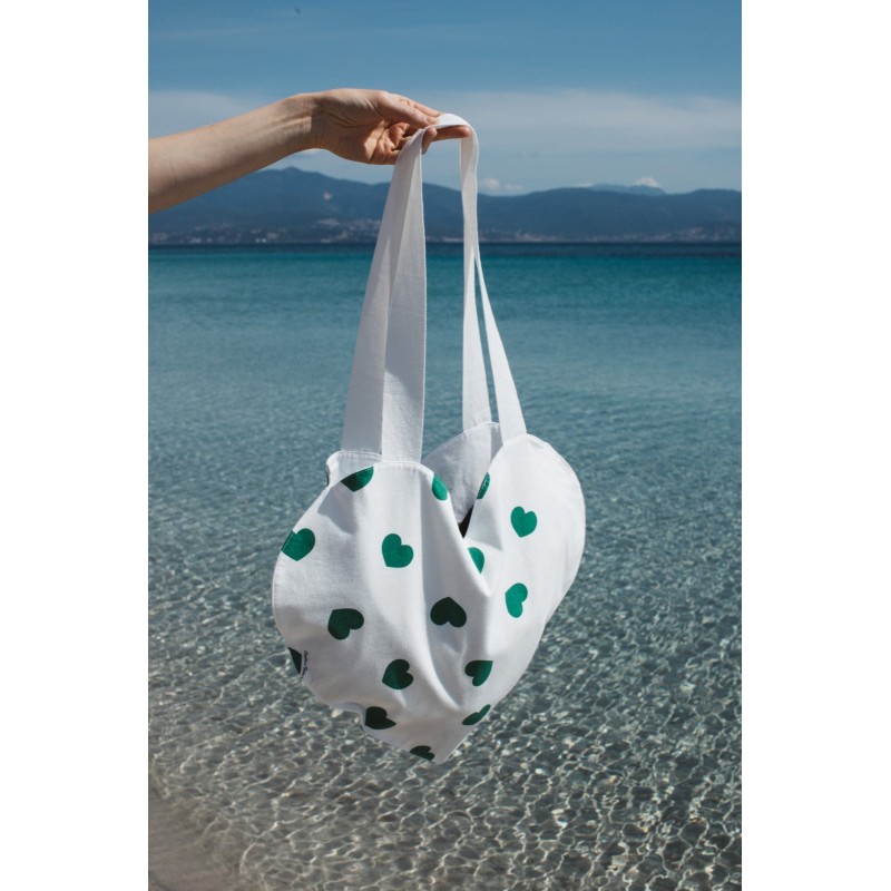 Freesia green hearts tote bag chez Cornerstreet bien 