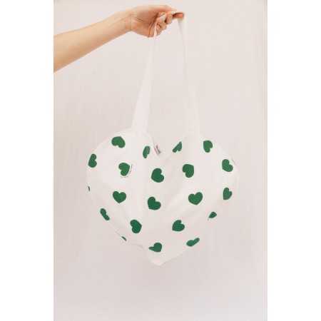 Freesia green hearts tote bag chez Cornerstreet bien 