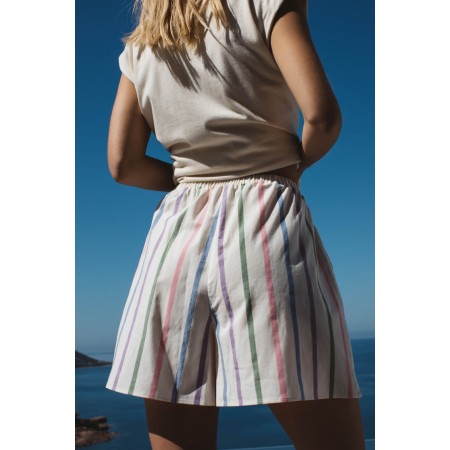 Striped palm tree shorts sur le site 