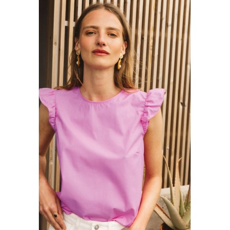 Bubblegum pink Chiara blouse à prix réduit toute l'année