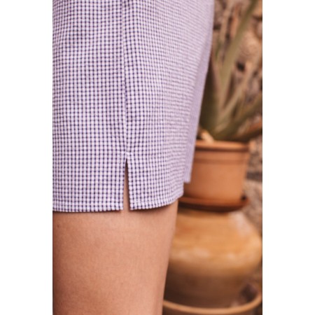 Navy gingham palm tree shorts l'évolution des habitudes 