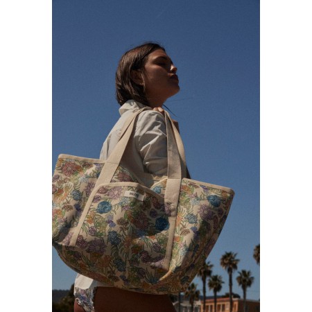 Sac Contemporain imprimé fleurs d'été ou a consommer sur place