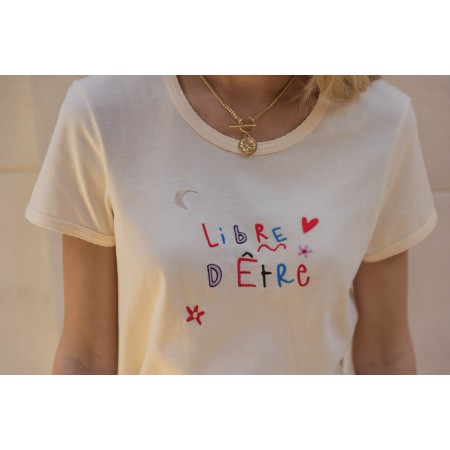 Free to be ecru t-shirt Amélioration de cerveau avec