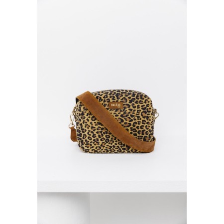 Leopard Caesar bag with leather handle prix